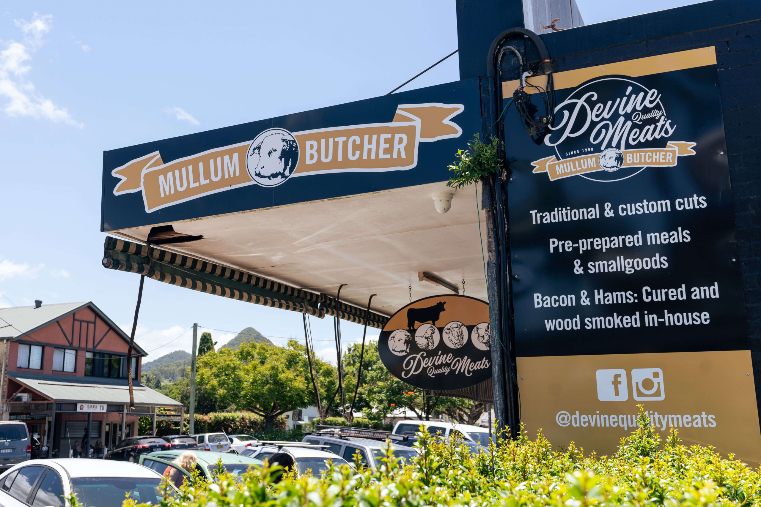 Contact Mullumbimby butcher Devine Quality Meats shopfront in Mullumbimby NSW